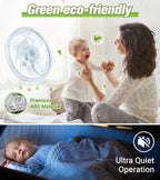 Ventilateur plafonnier silencieux réglable 2-en-1 avec télécommande