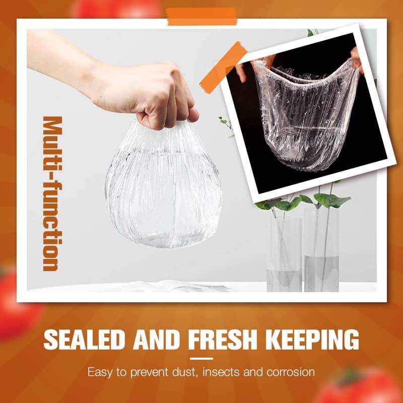 100pcs Disposable Stretch Film for Bowls & Plates, Elastic Container Lids, Plastic Wrap Alternative for Leftovers, Fruit, Vegetables & Kitchen Food