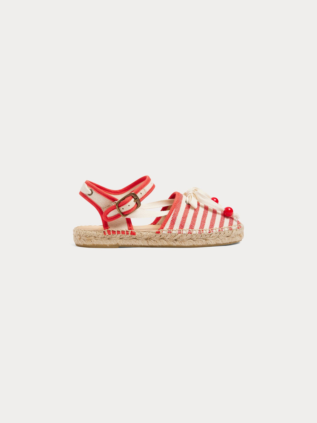 Espadrilles rayées à nœuds