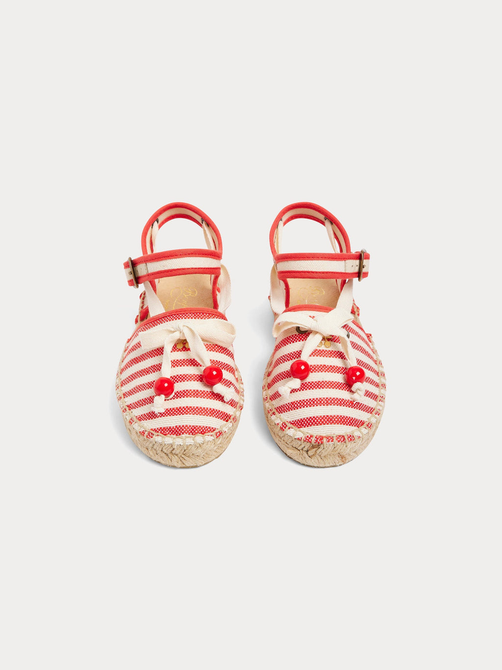Espadrilles rayées à nœuds