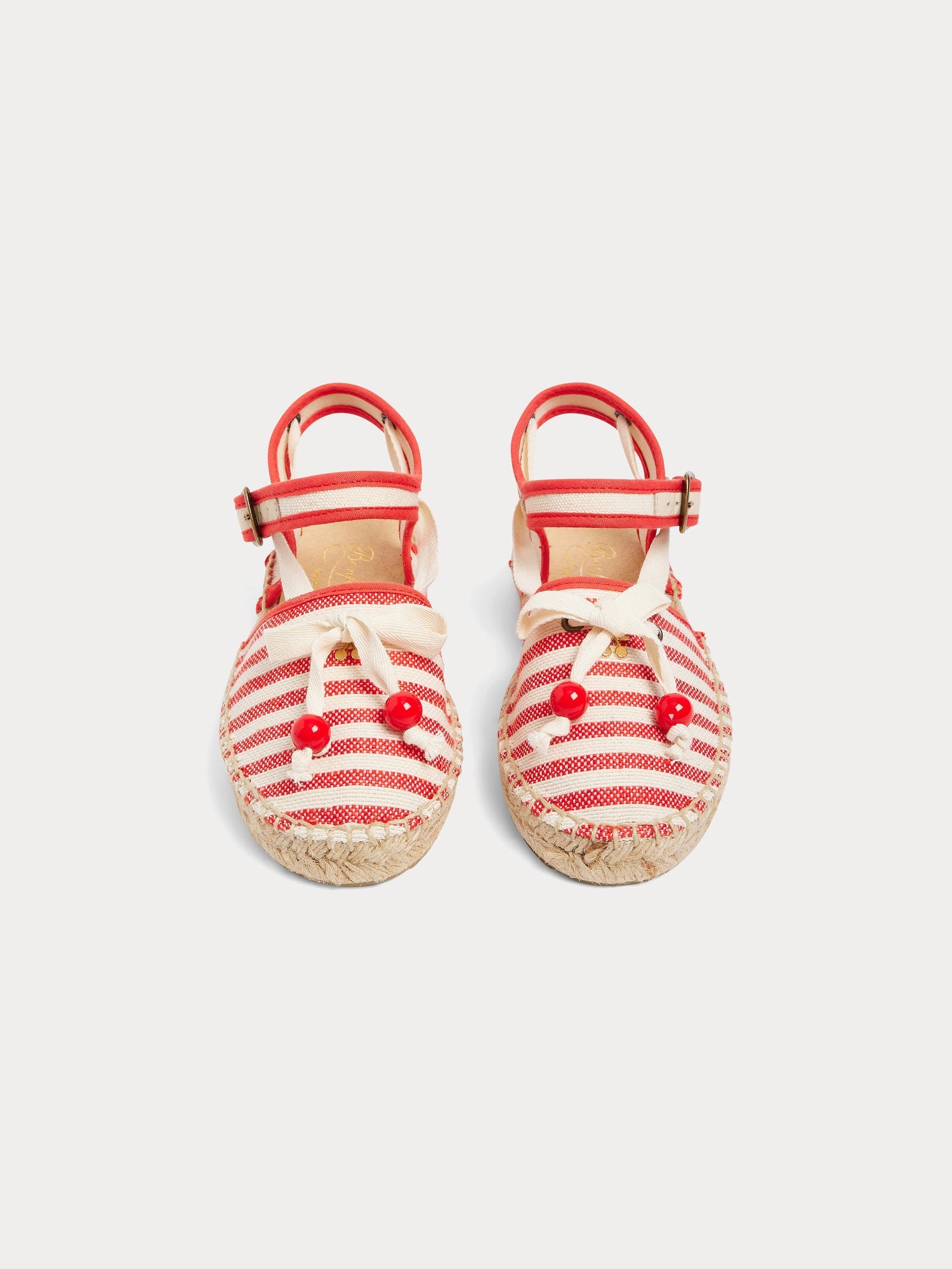 Espadrilles rayées à nœuds
