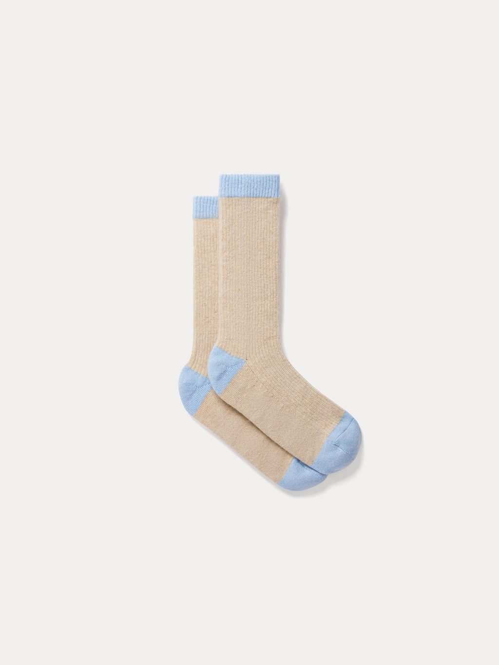 Chaussettes en cachemire couleur sable