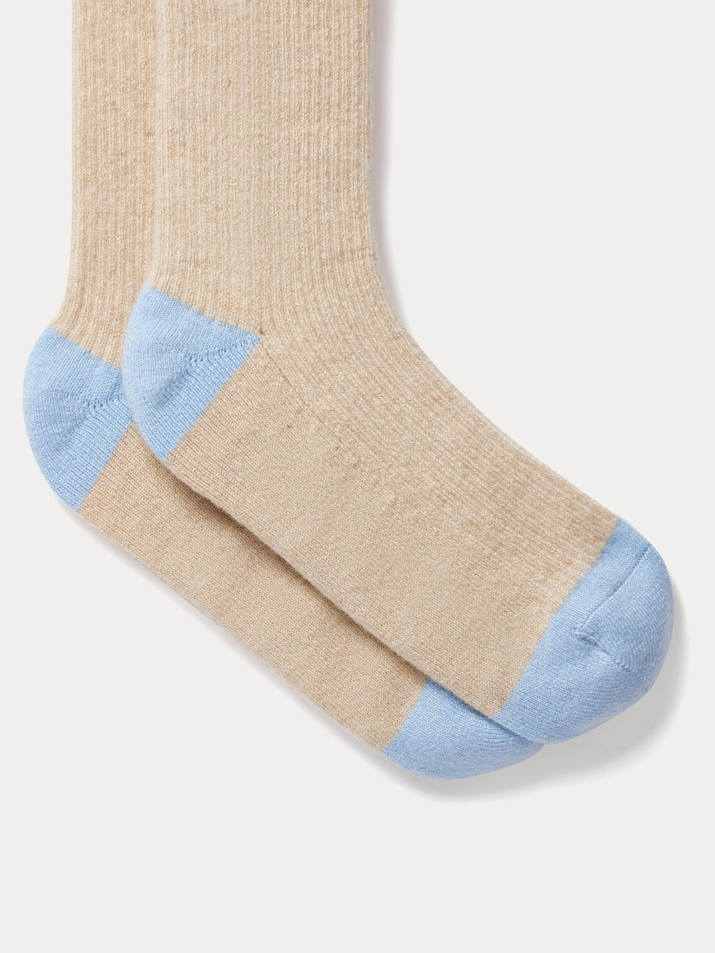 Chaussettes en cachemire couleur sable
