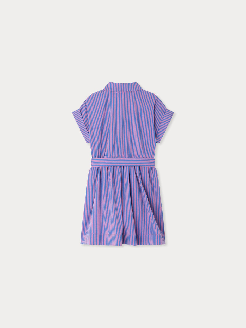 robe rayée avec broderie en coton biologique