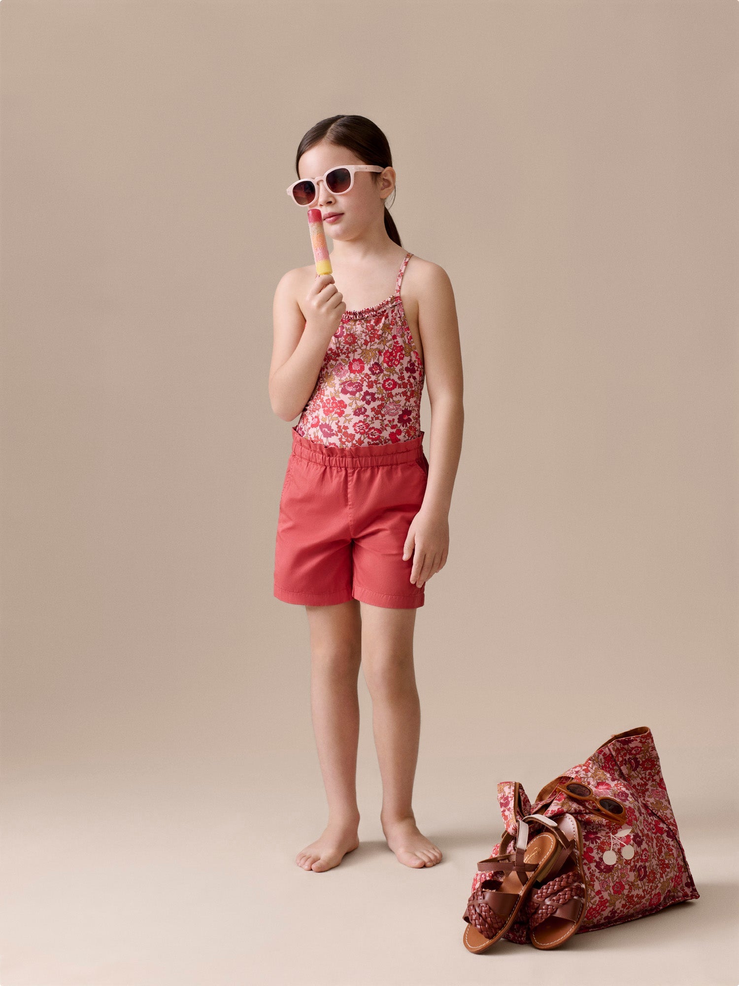 lunettes de soleil 5-7 ans rose poudré