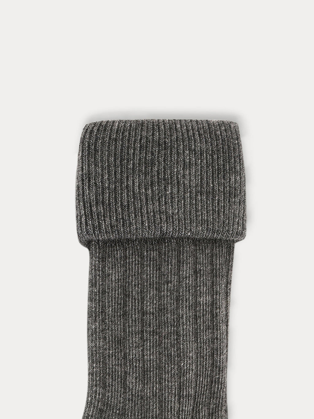 chaussettes courtes en tricot chiné gris