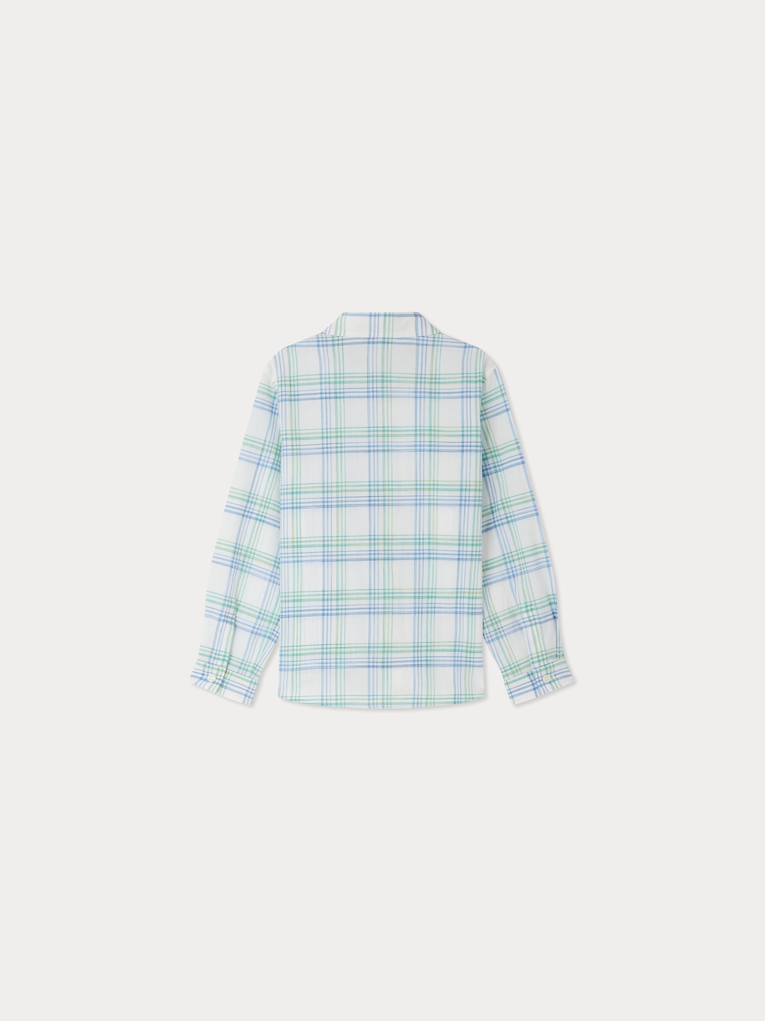 chemise à carreaux bleus