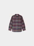 chemise à carreaux en coton avec col boutonné