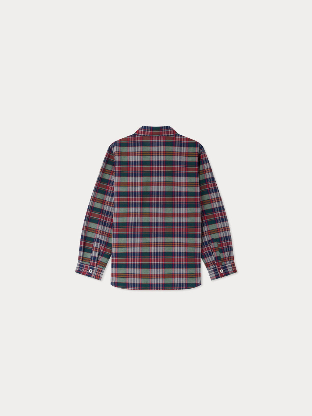 chemise à carreaux en coton avec col boutonné