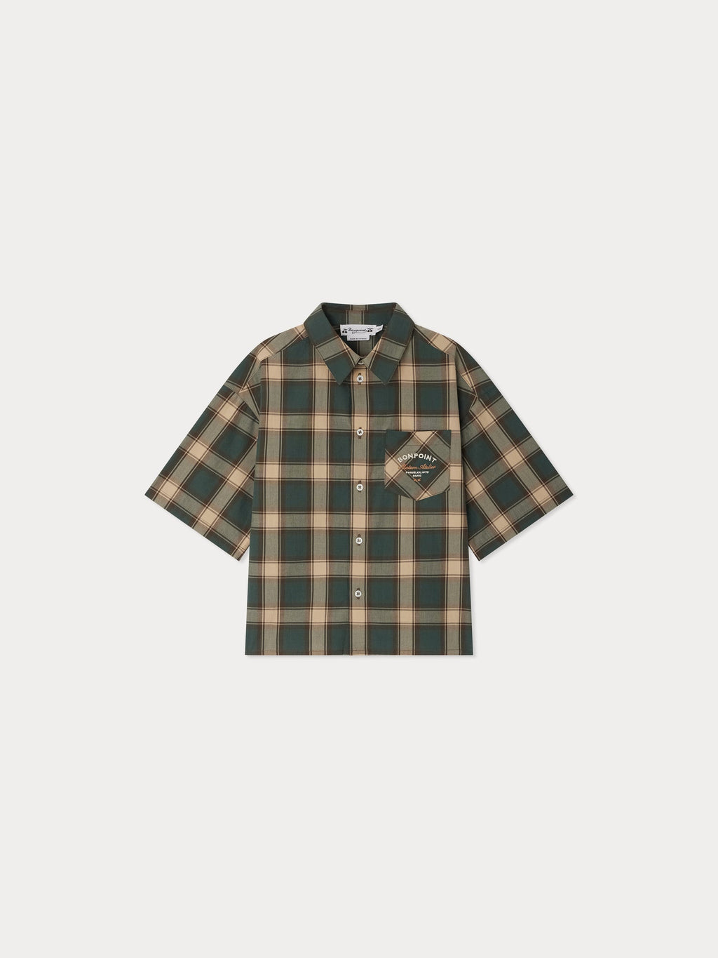 Chemise brodée à carreaux