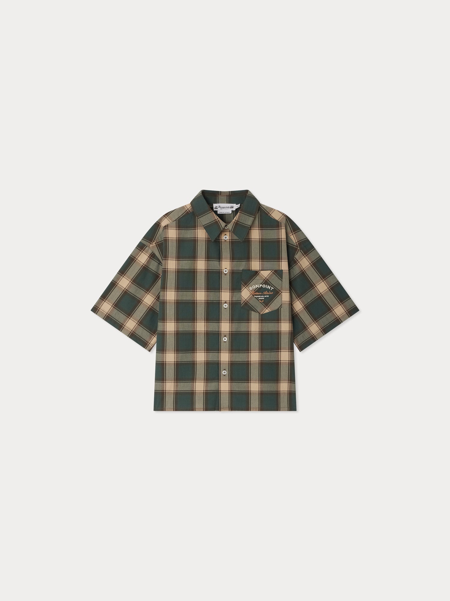 Chemise brodée à carreaux