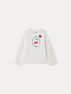 sweat-shirt à imprimé cerises