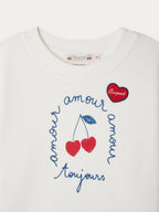sweat-shirt à imprimé cerises