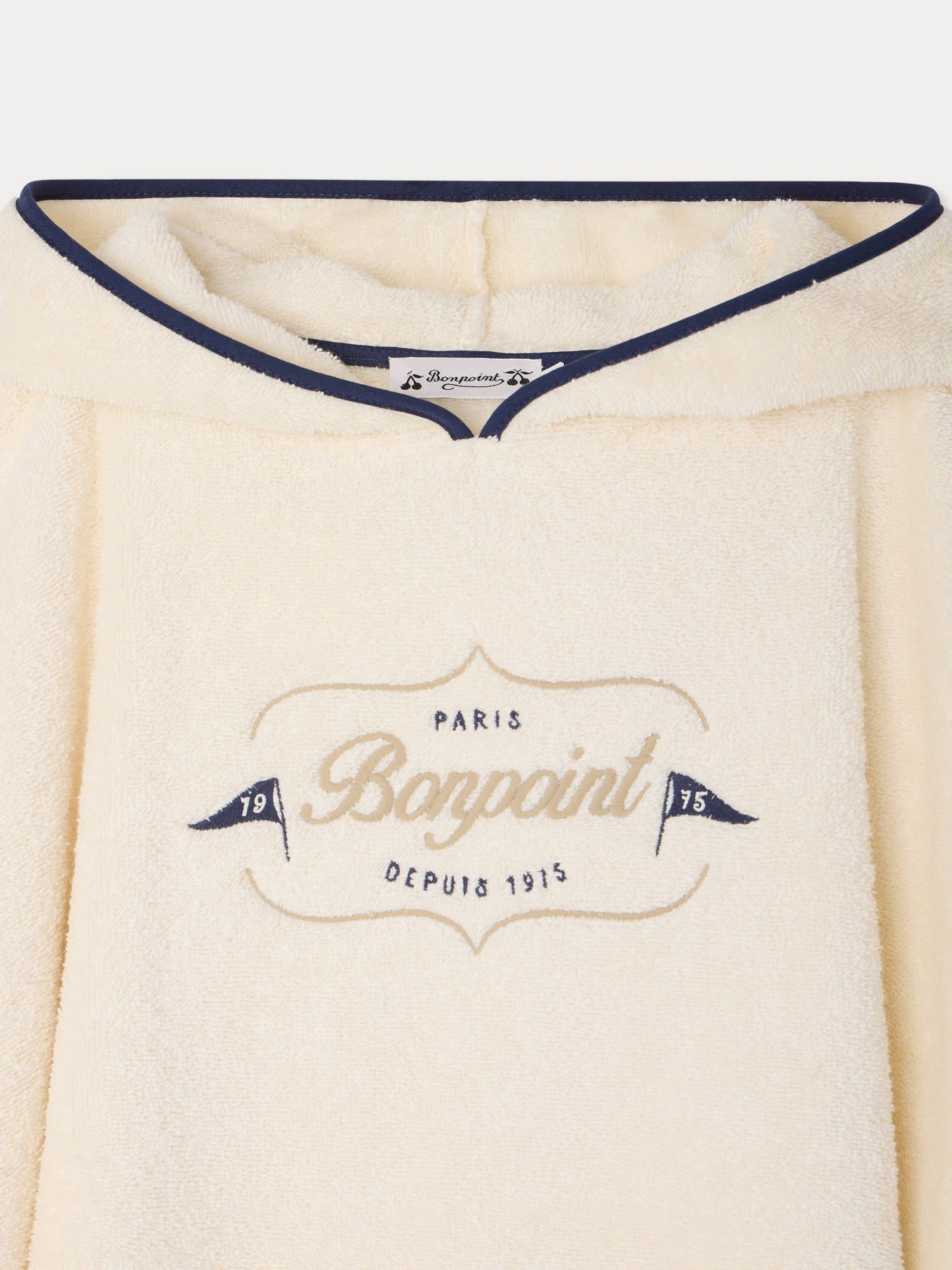 Poncho de bain logo Heritage en coton biologique