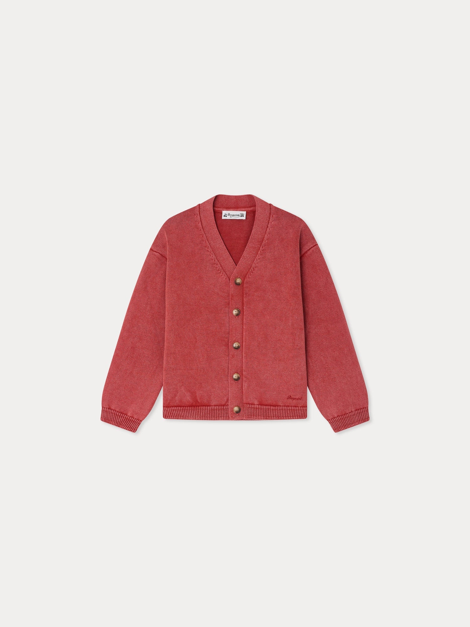 Cardigan en maille col V avec fermeture boutonnée