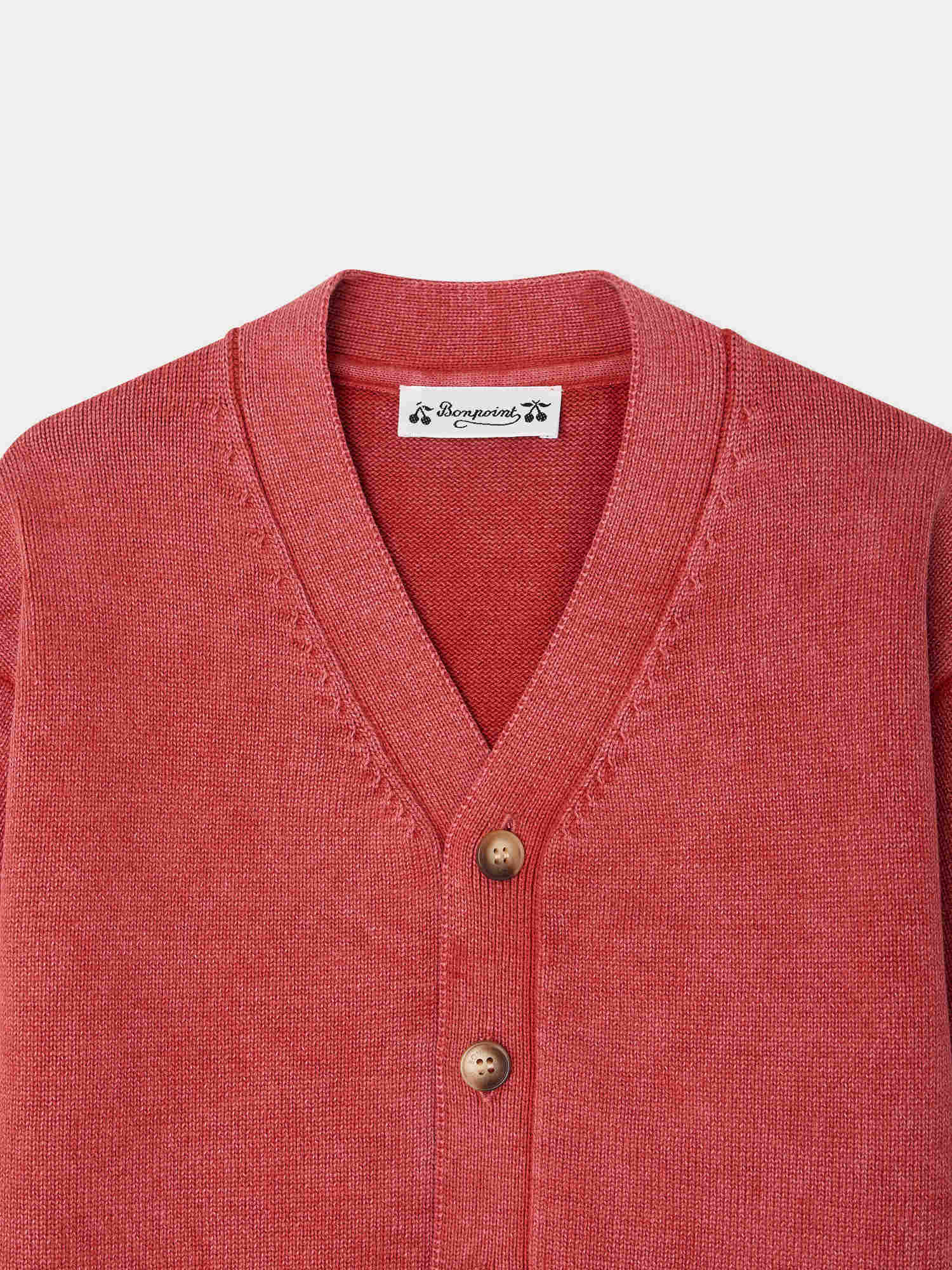 Cardigan en maille col V avec fermeture boutonnée