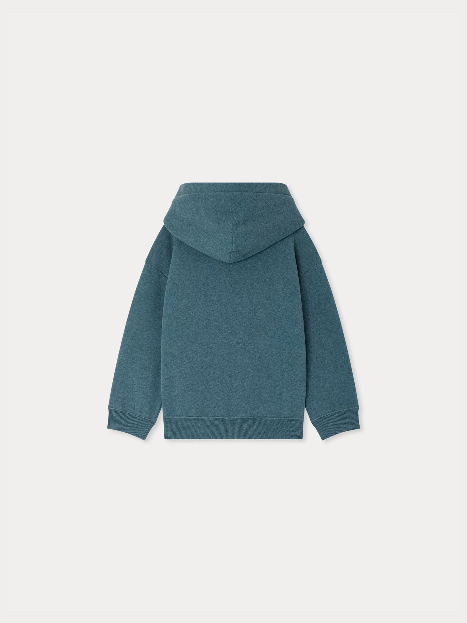 Sweat à capuche vert émeraude en coton biologique