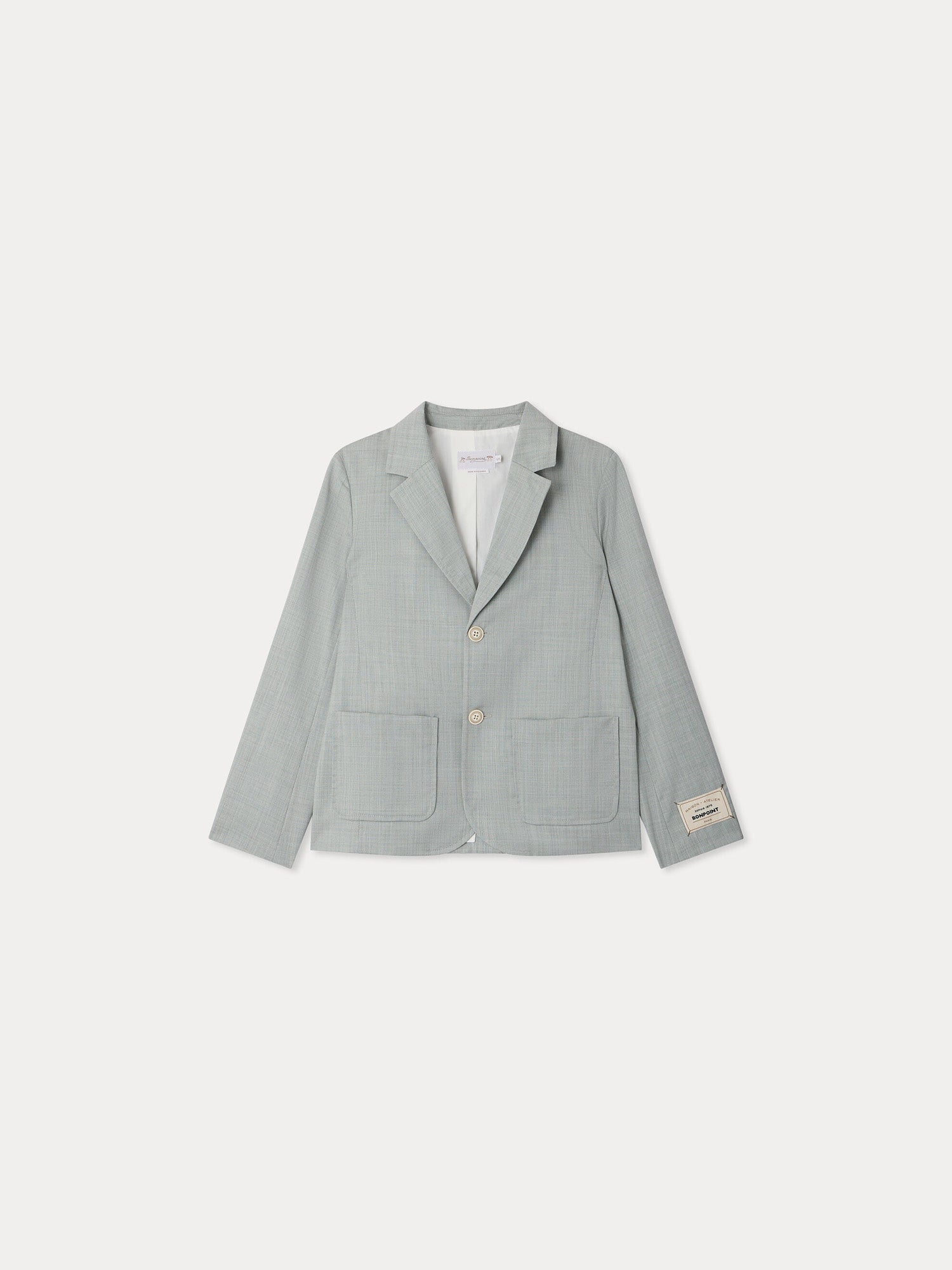 veste de costume sur mesure à revers crantés