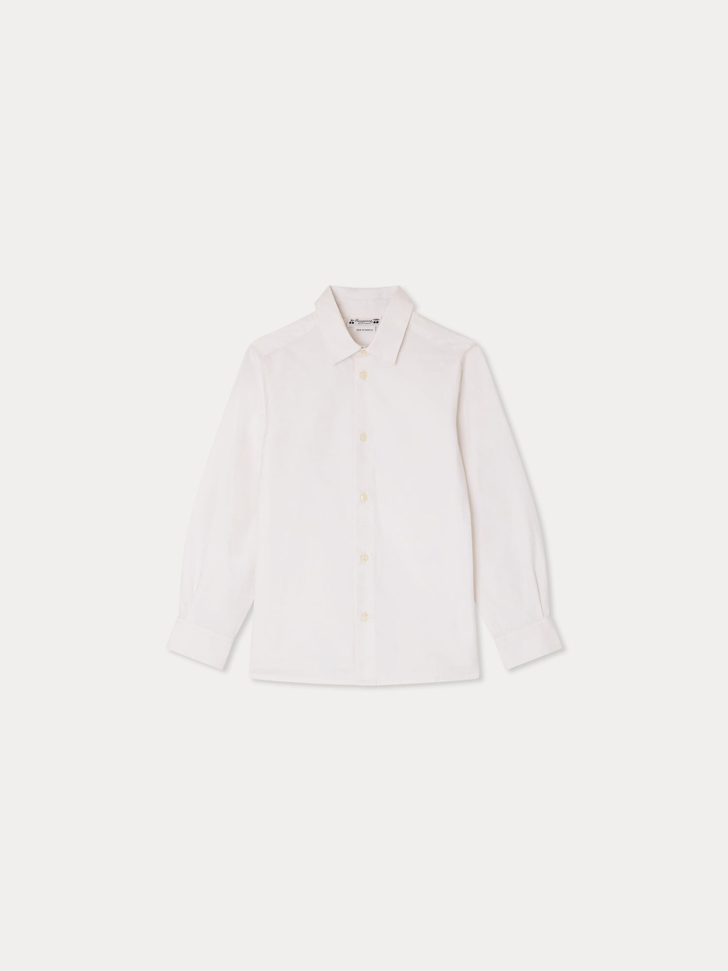 chemise jacquard ton sur ton motif cerises