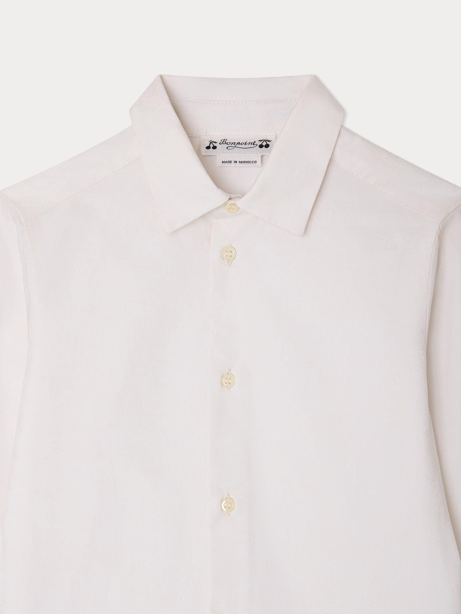 chemise jacquard ton sur ton motif cerises