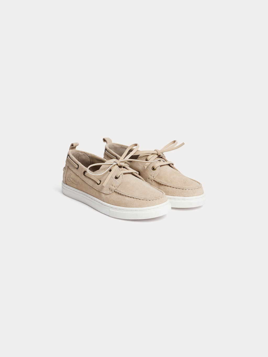 chaussures bateau en cuir suédé