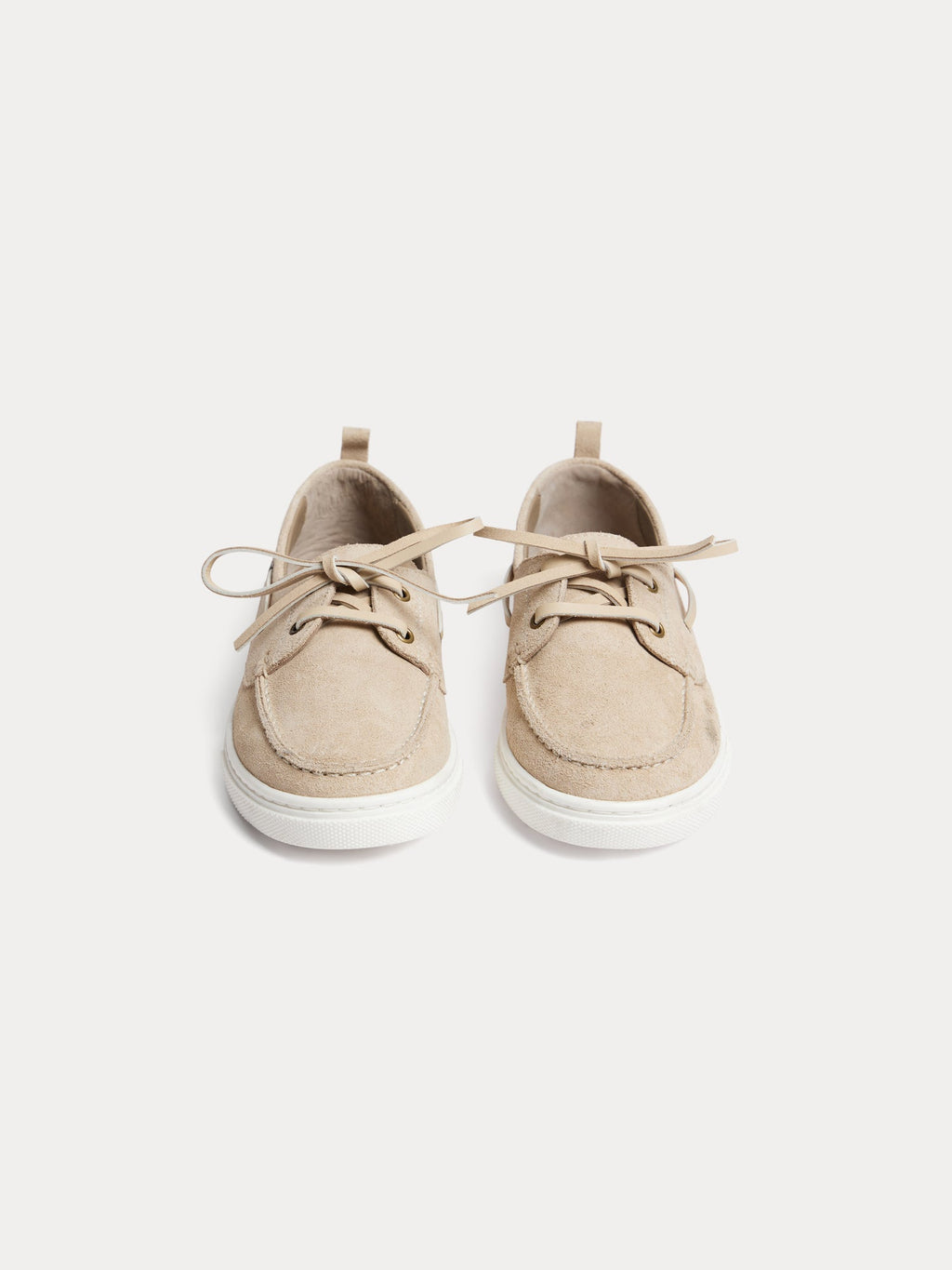 chaussures bateau en cuir suédé