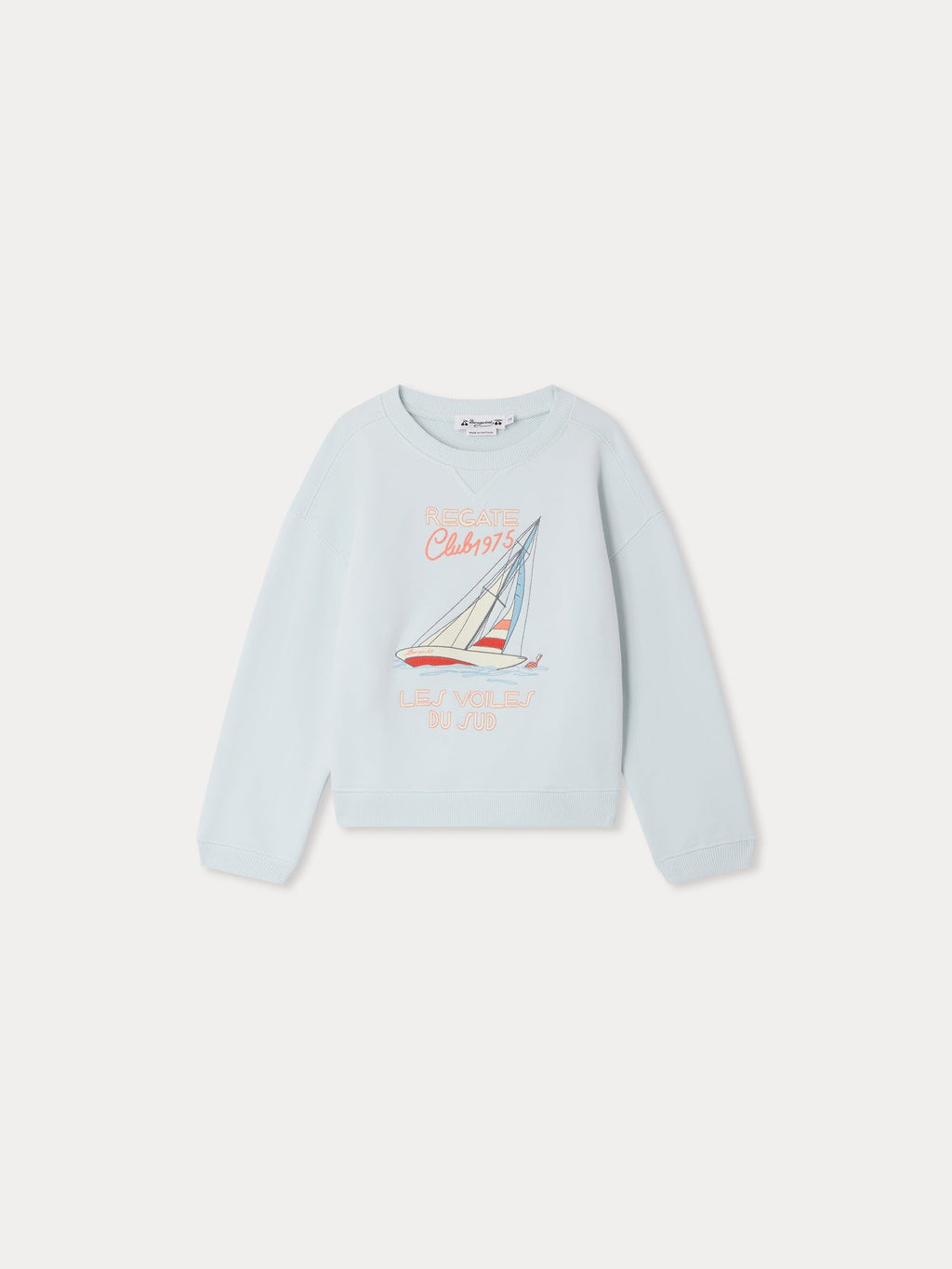 Sweat-shirt brodé régate en coton bio