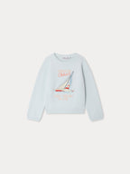 Sweat-shirt brodé régate en coton bio