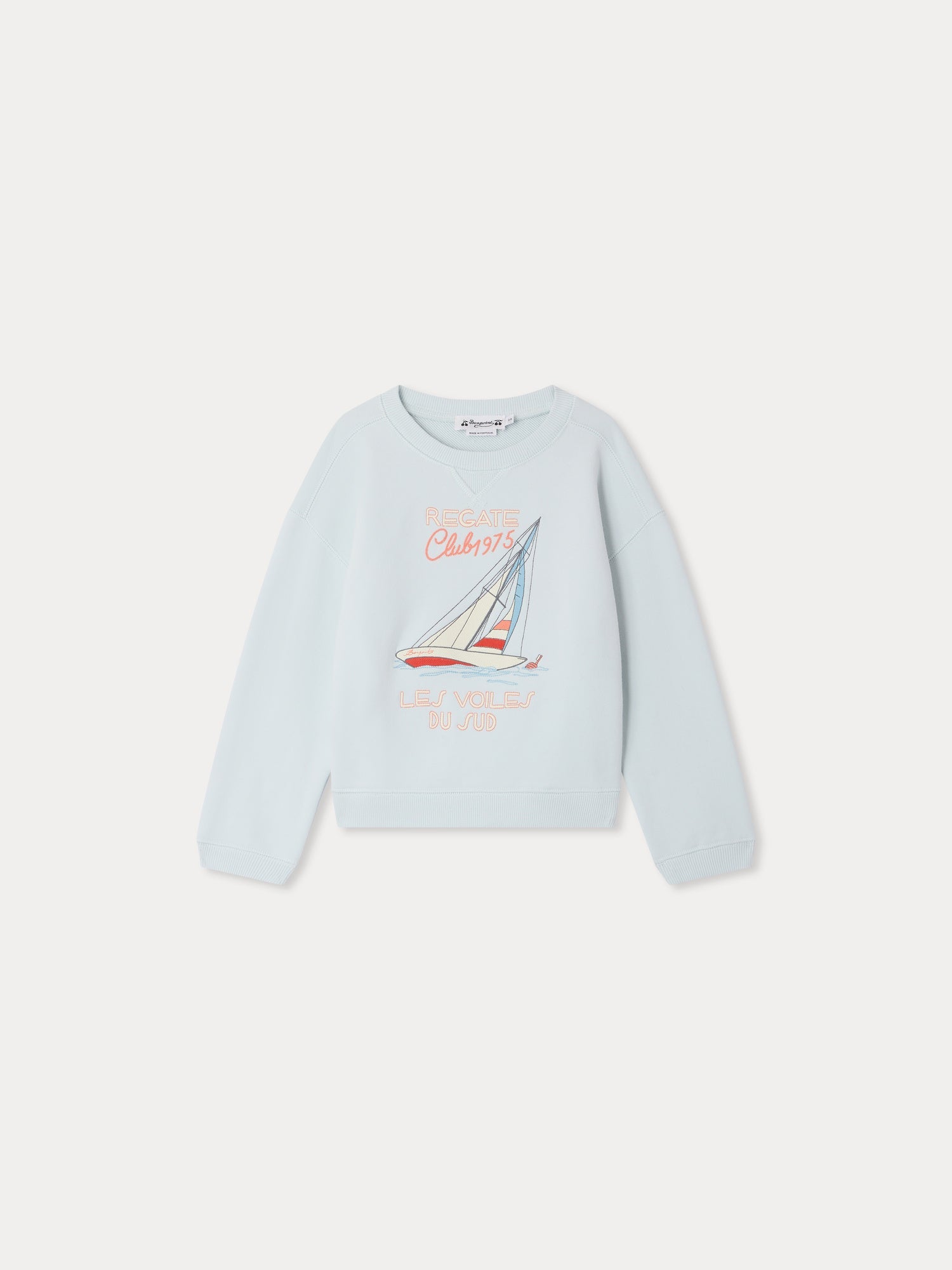 Sweat-shirt brodé régate en coton bio