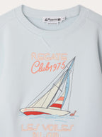 Sweat-shirt brodé régate en coton bio
