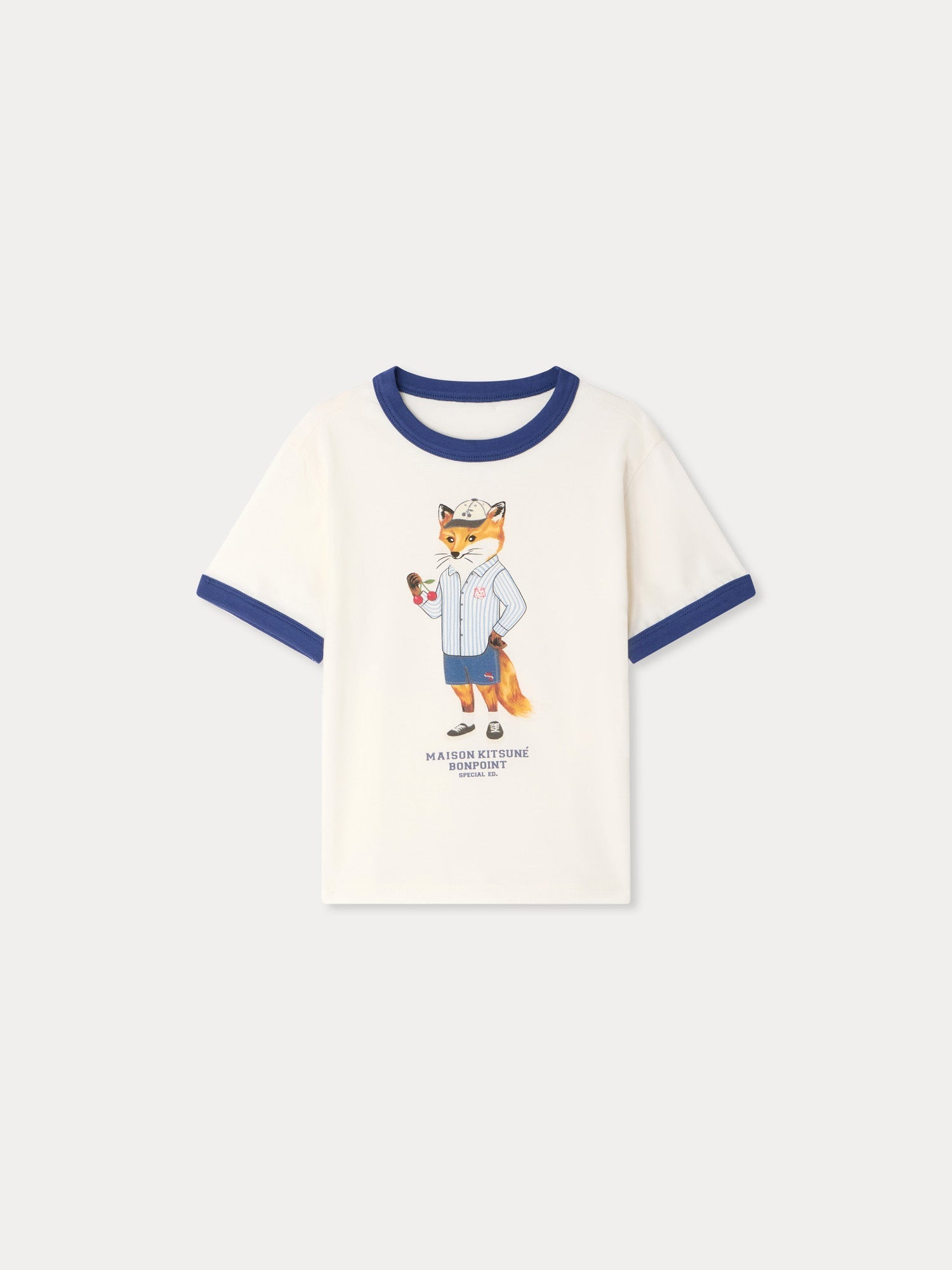 T-shirt en coton biologique imprimé renard