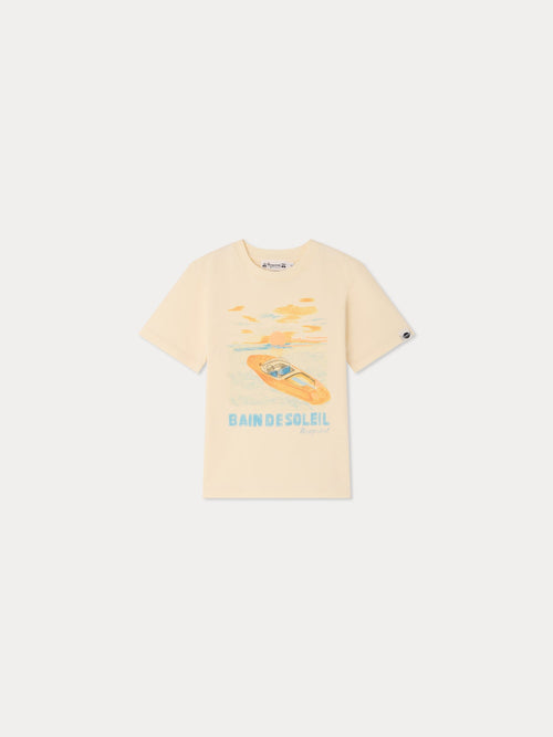 T-shirt imprimé bain de soleil en coton biologique