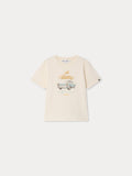 T-shirt imprimé voiture en coton biologique