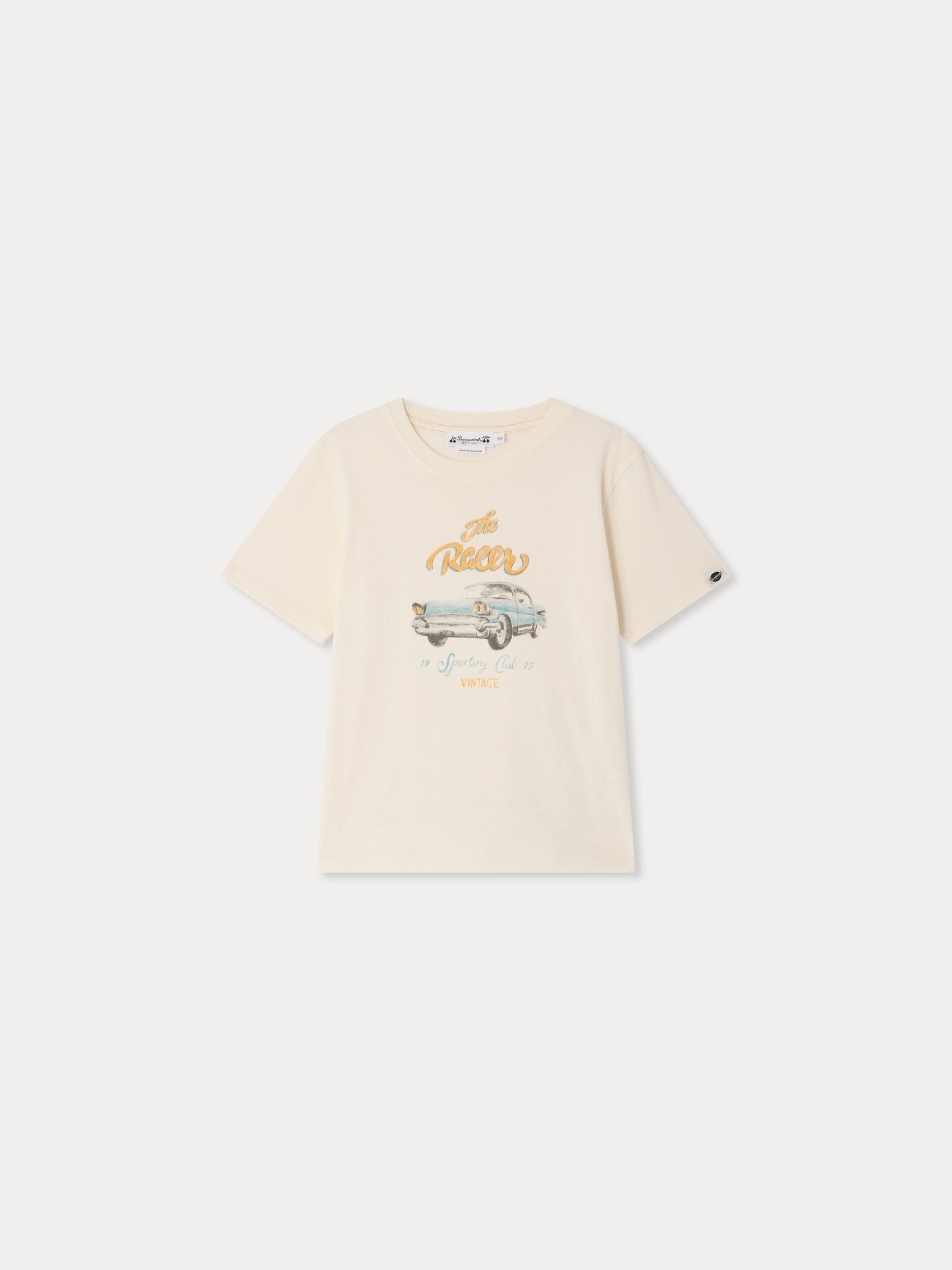 T-shirt imprimé voiture en coton biologique