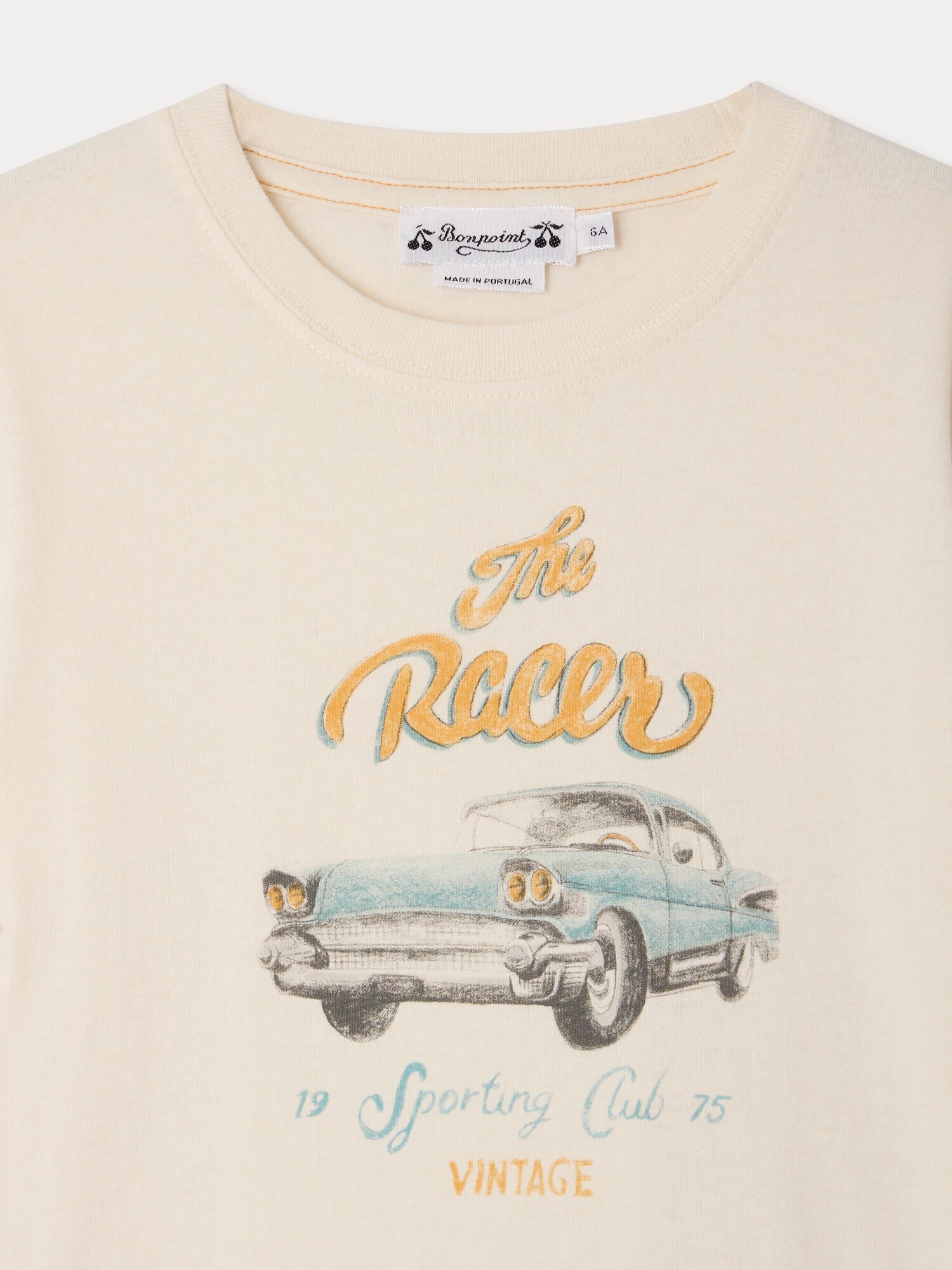 T-shirt imprimé voiture en coton biologique