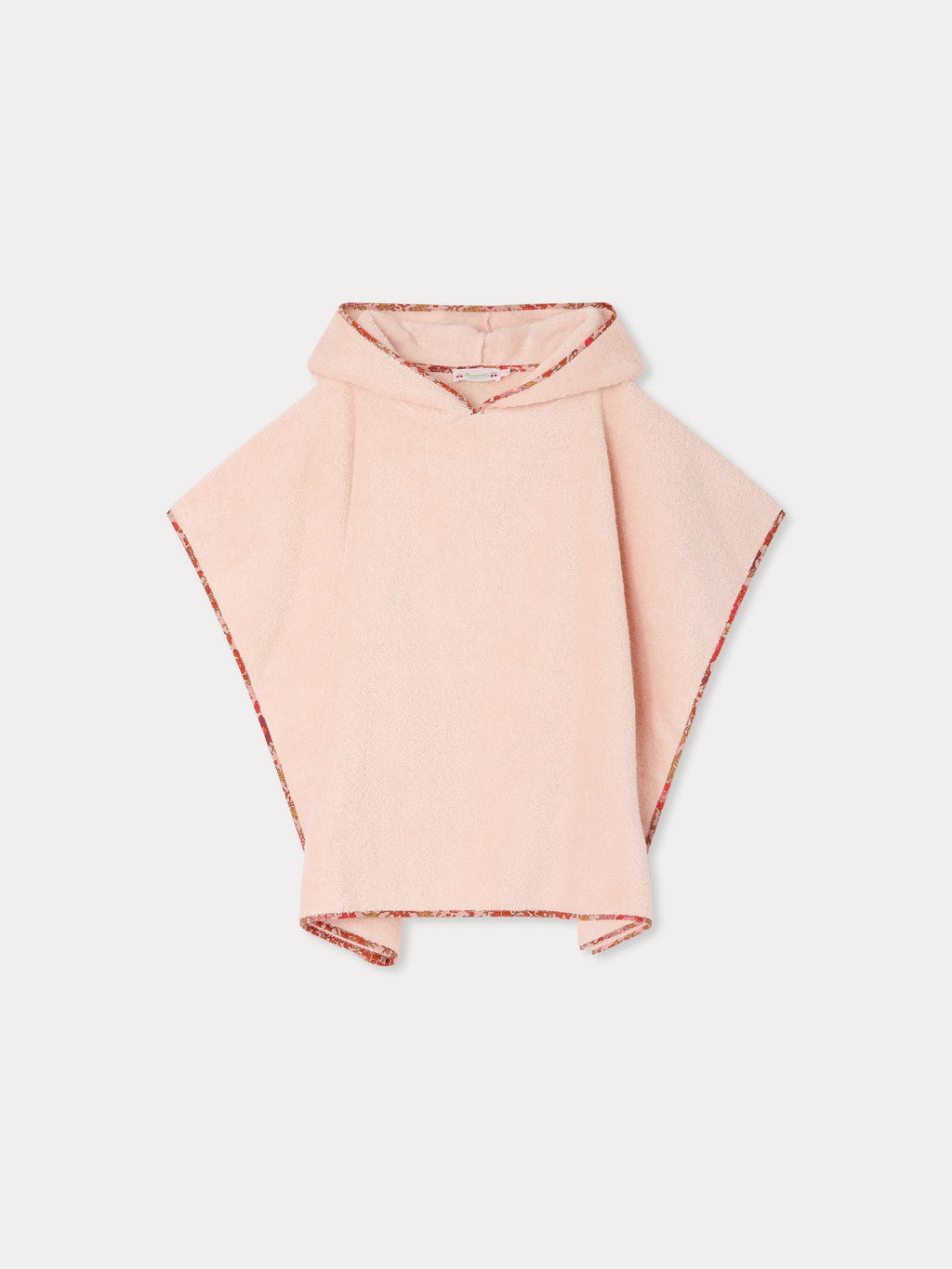 poncho de bain en coton biologique avec biais en tissu