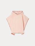 poncho de bain en coton biologique avec biais en tissu