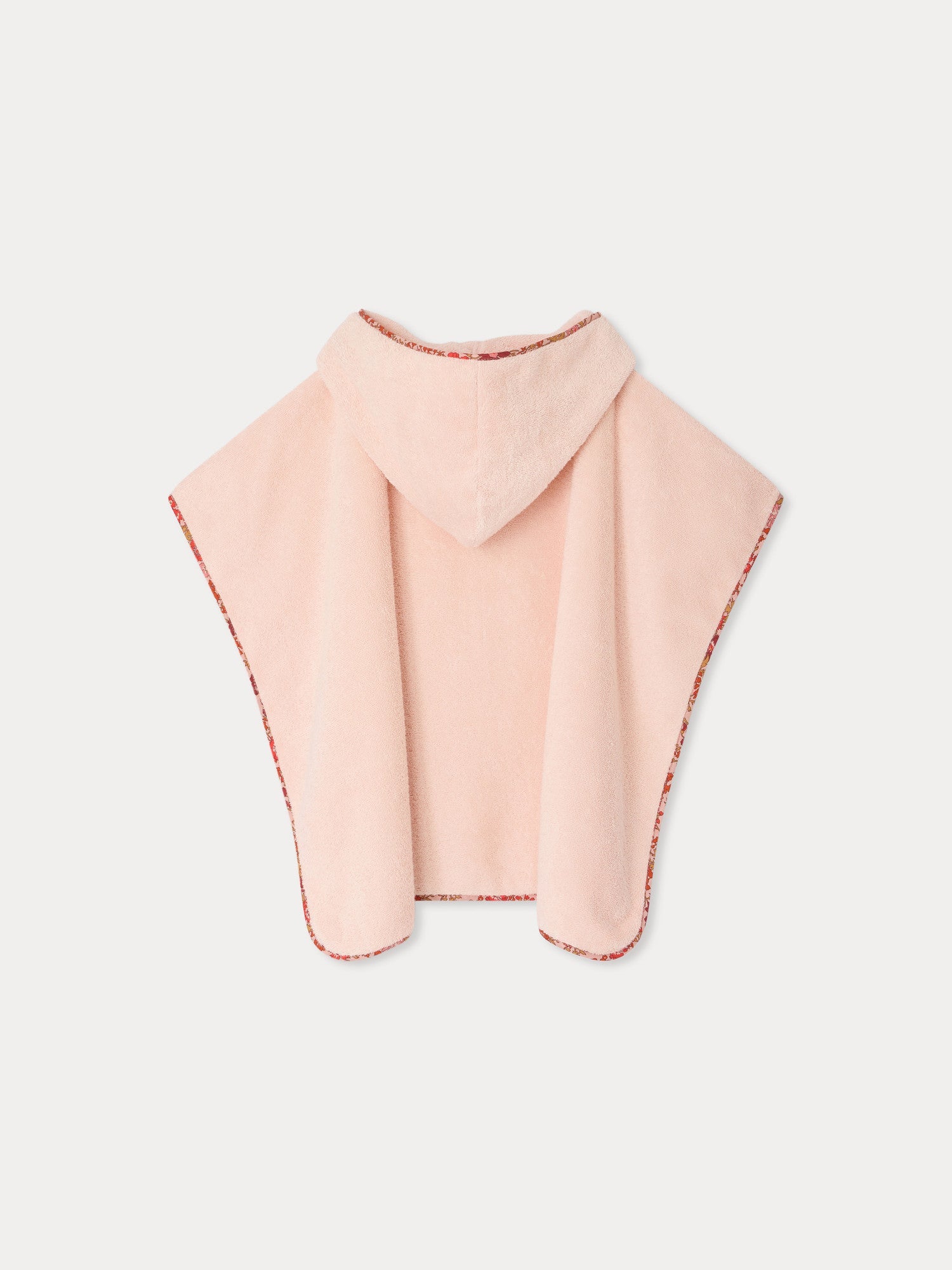poncho de bain en coton biologique avec biais en tissu
