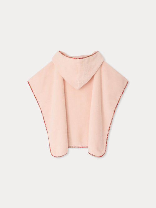 poncho de bain en coton biologique avec biais en tissu