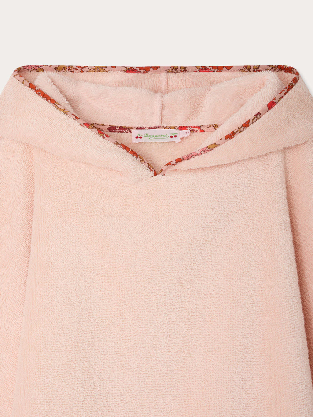 poncho de bain en coton biologique avec biais en tissu