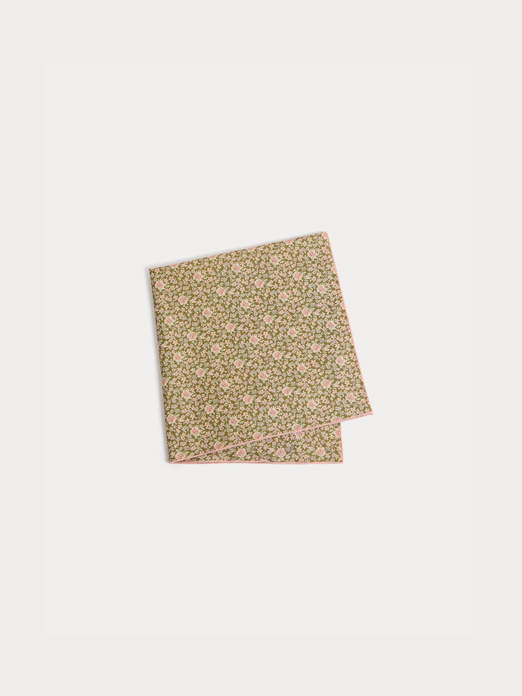écharpe en tissu de coton biologique avec fleurs vert lime