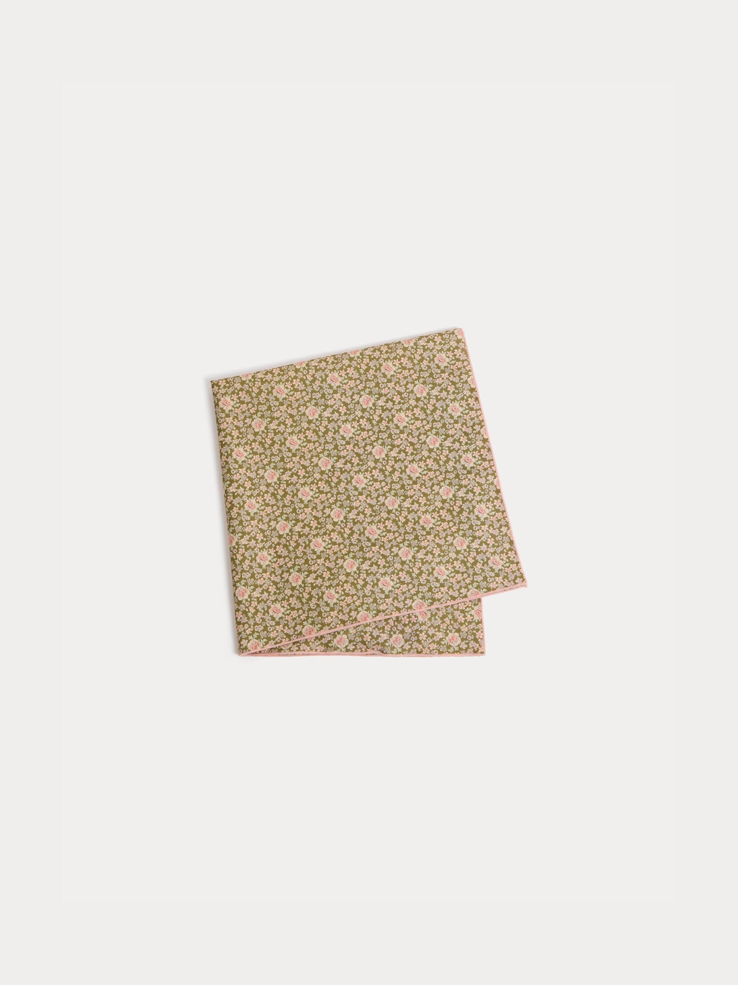 écharpe en tissu de coton biologique avec fleurs vert lime