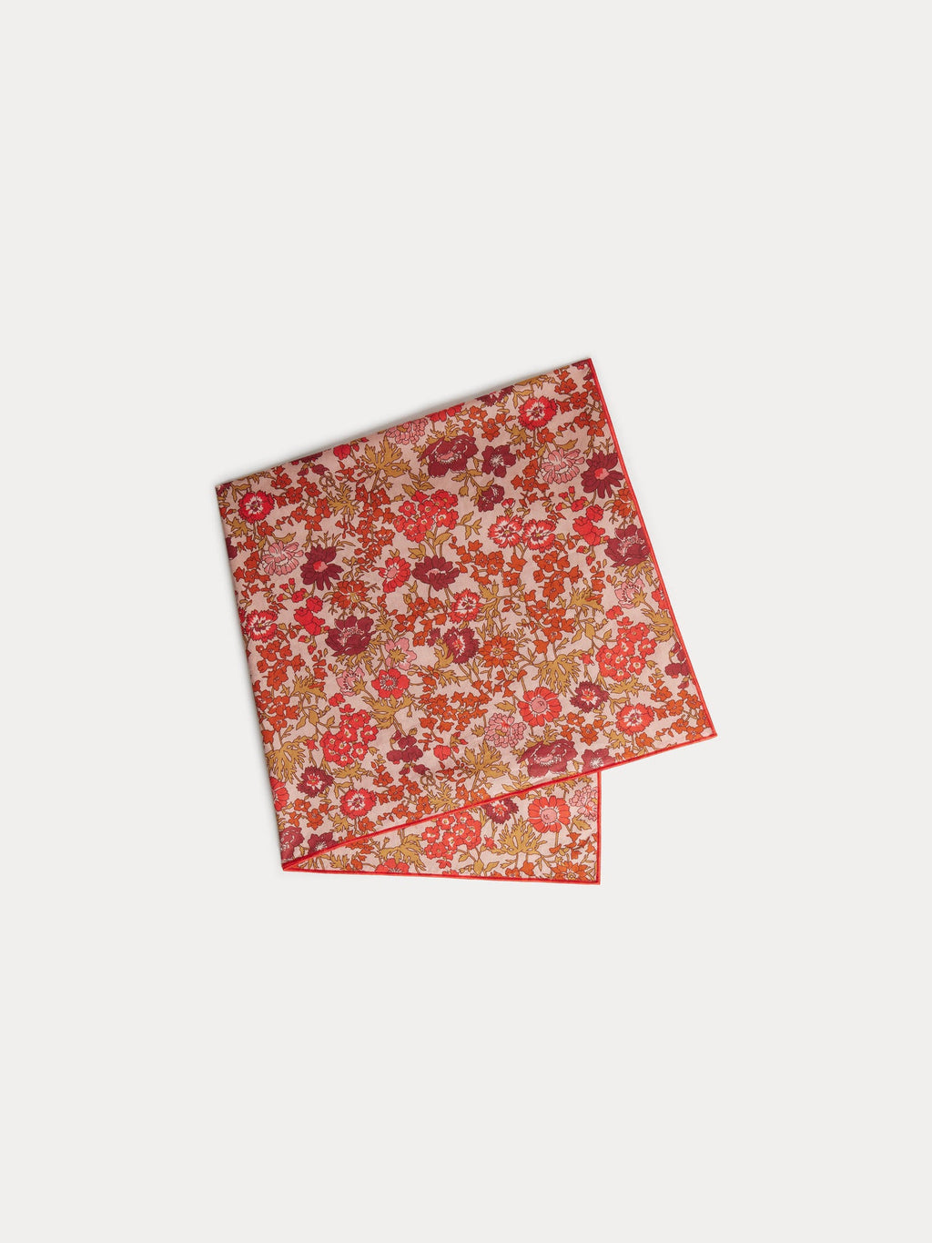 Foulard à fleurs roses en coton biologique