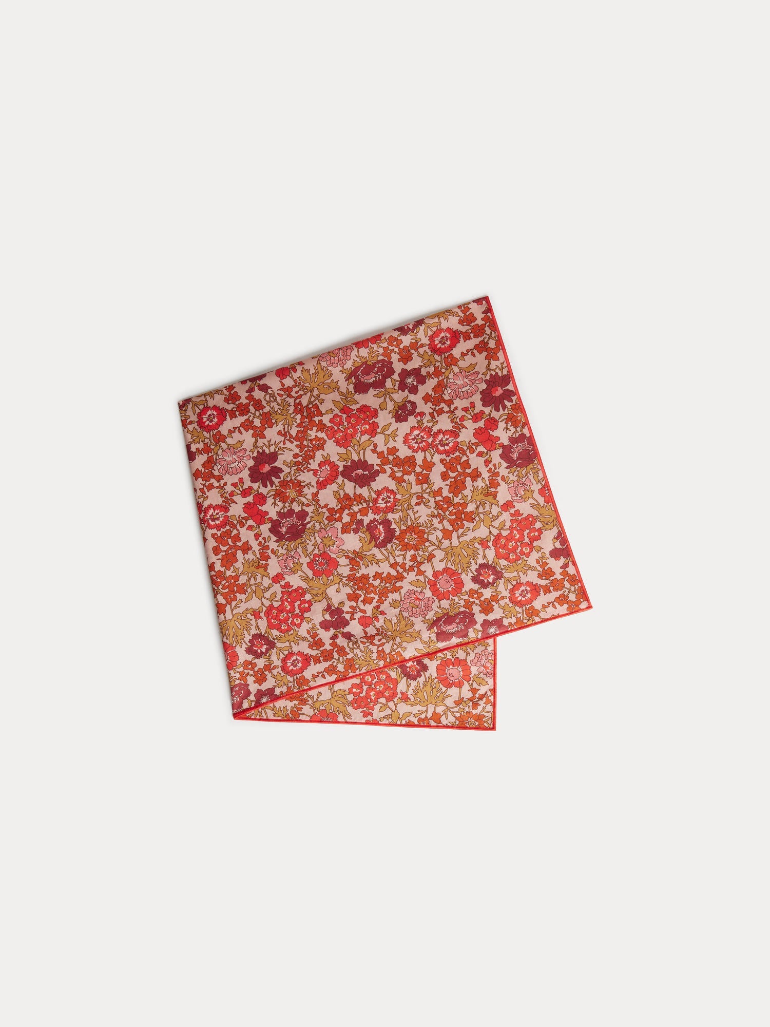 Foulard à fleurs roses en coton biologique
