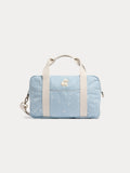 sac bowling en jean jacquard cerise