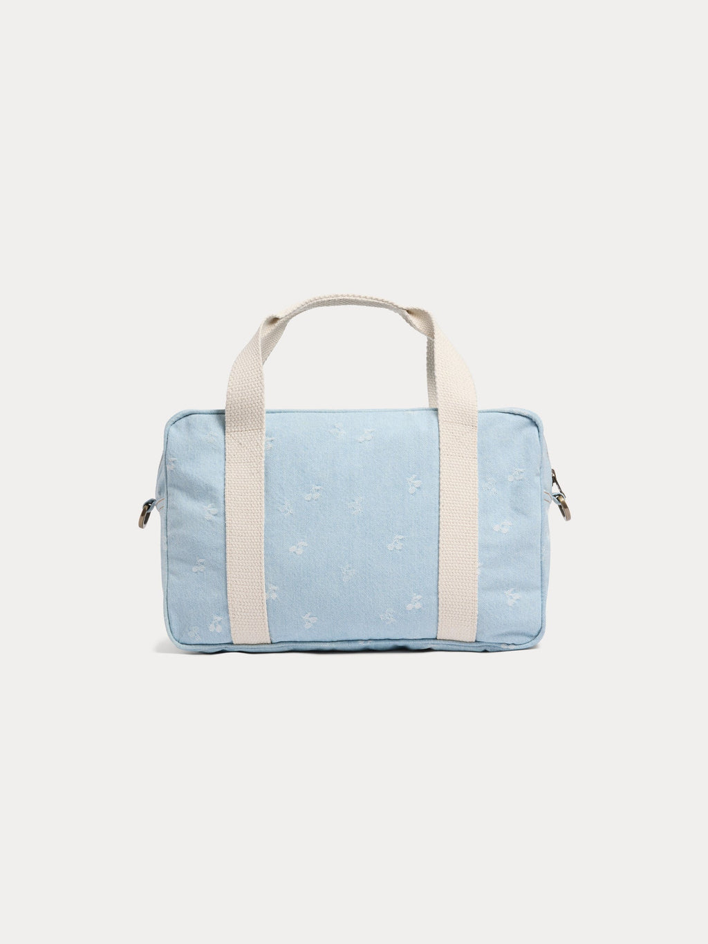 sac bowling en jean jacquard cerise