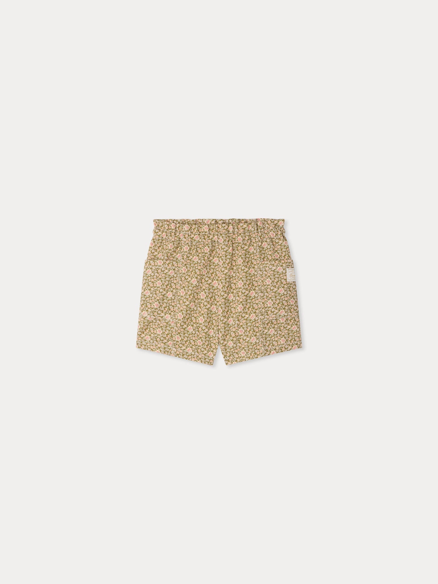 short en tissu décontracté avec taille élastiquée