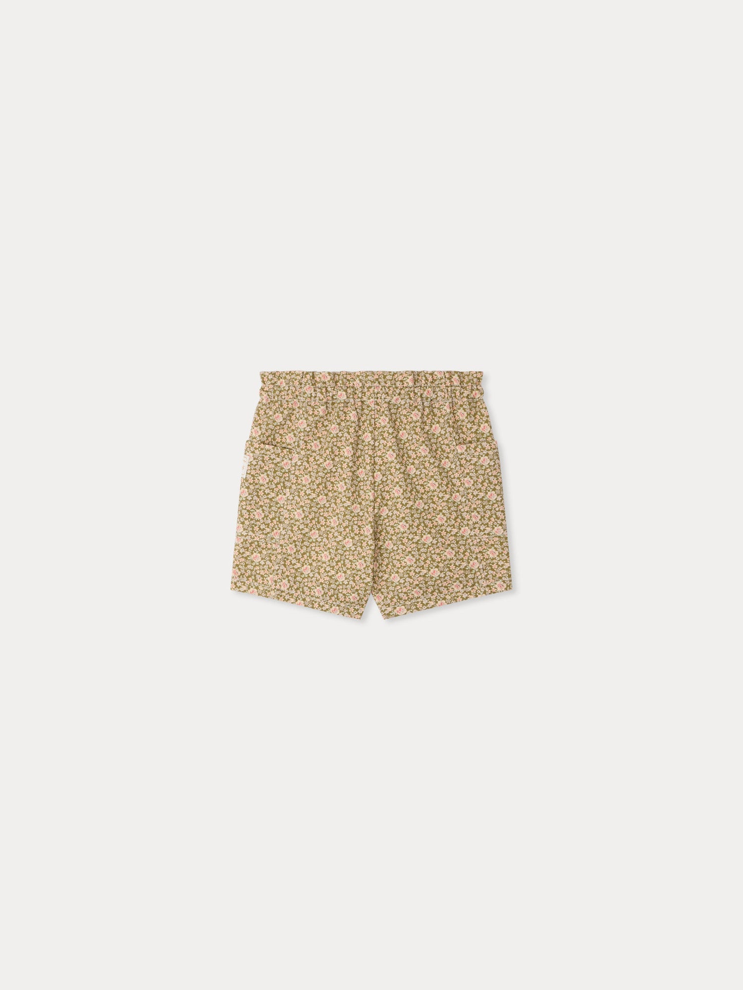 short en tissu décontracté avec taille élastiquée