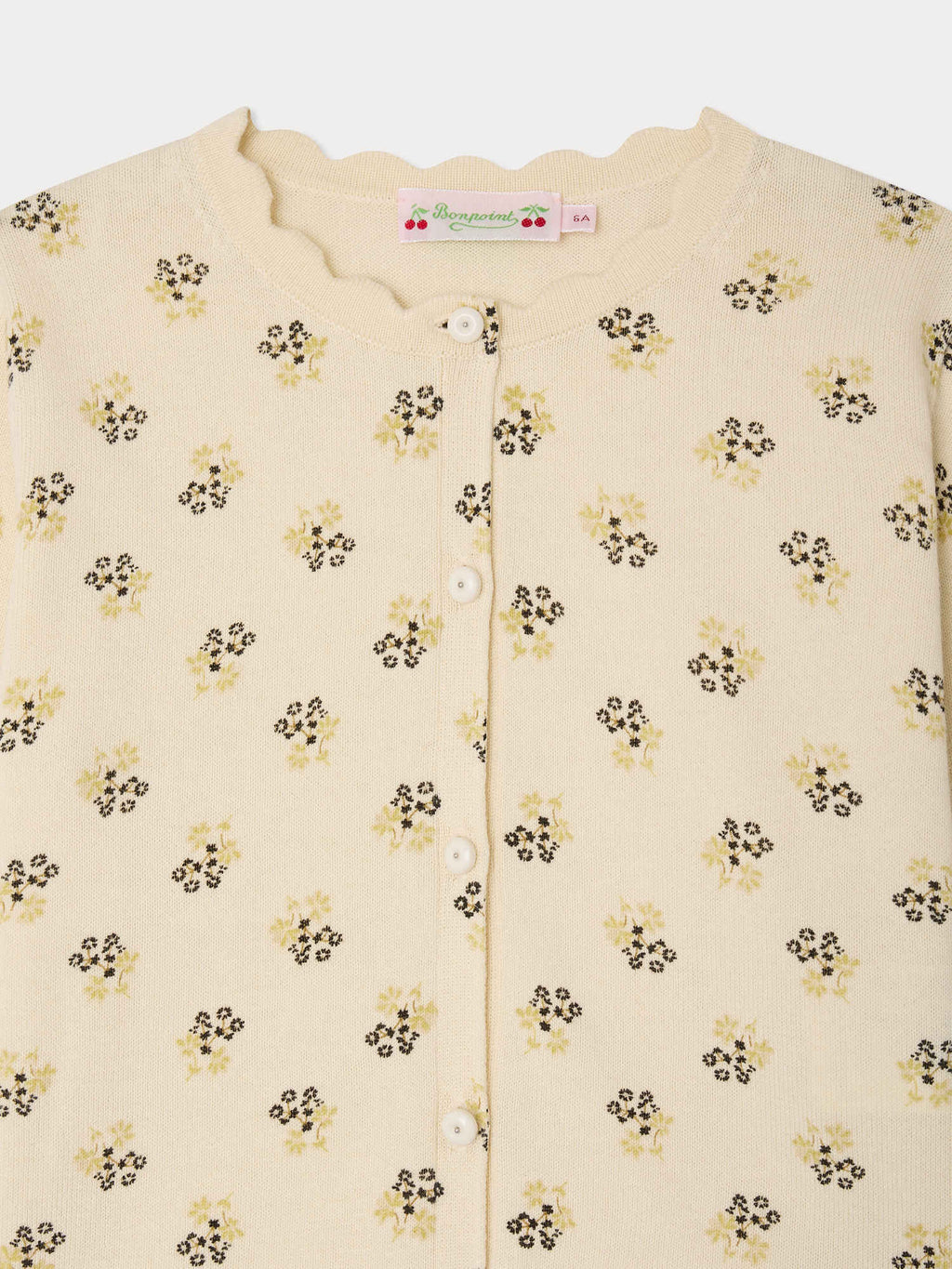 cardigan à col rond en coton biologique