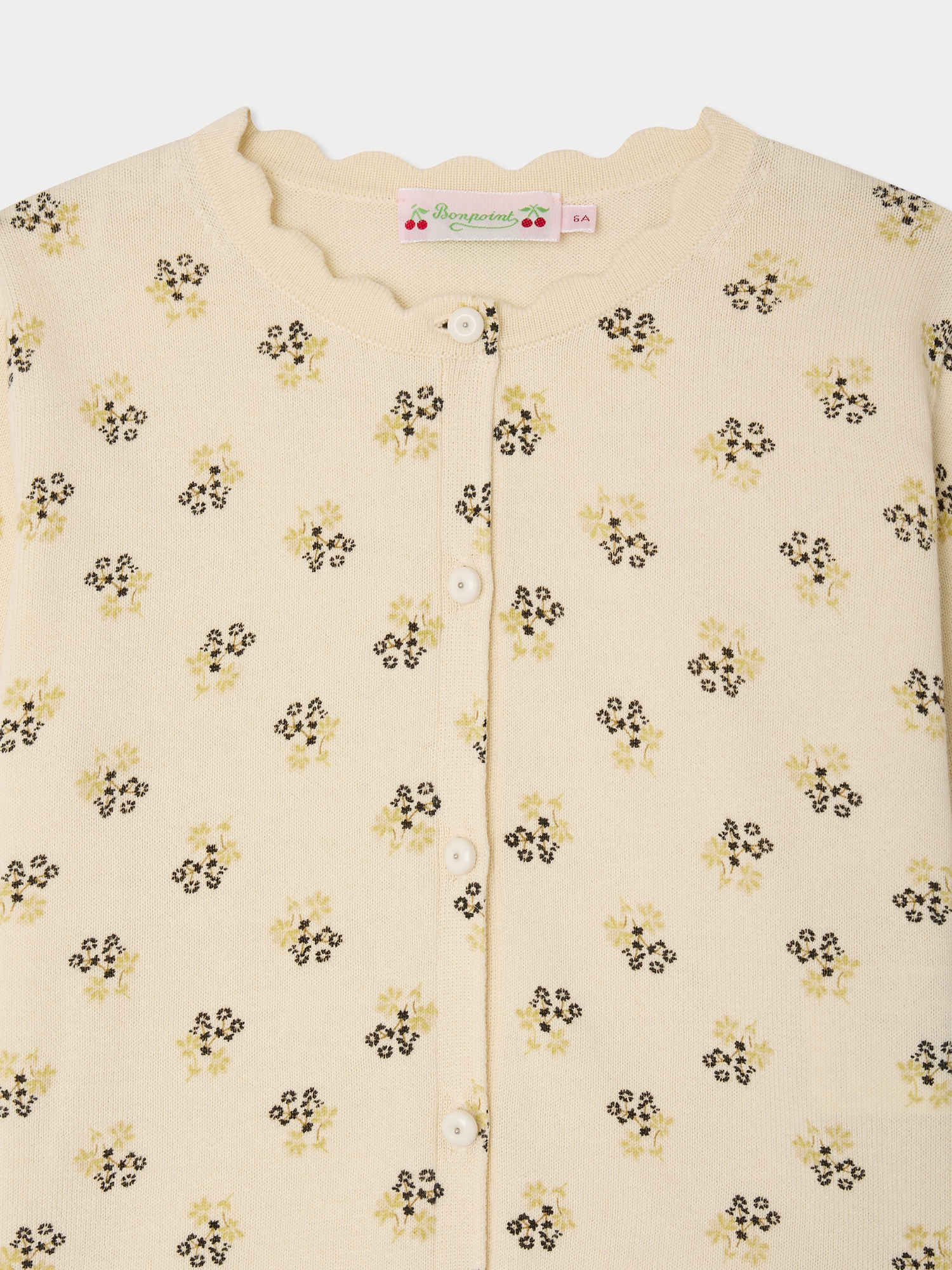 cardigan à col rond en coton biologique